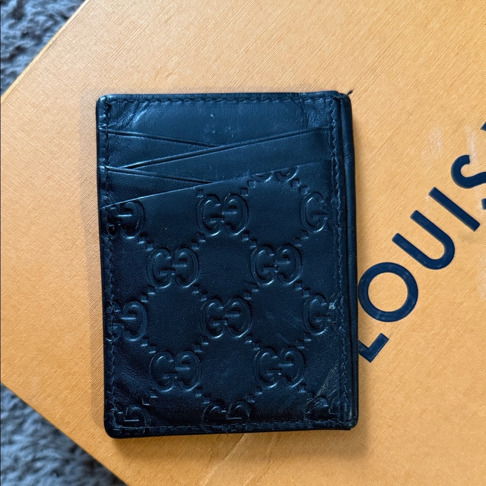 Gucci Leather Ssima Card Case